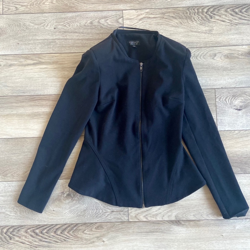 Topshop jacket black sz 6